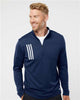 Men's 3-Stripes Double Knit Quarter-Zip Pullover
