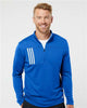 Men's 3-Stripes Double Knit Quarter-Zip Pullover