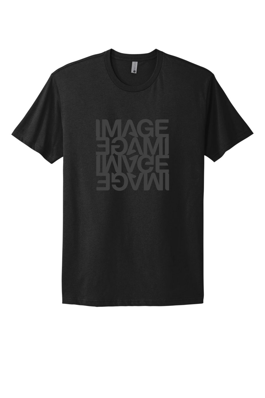 Black IMAGE T-shirt (Black Reflected Logo)