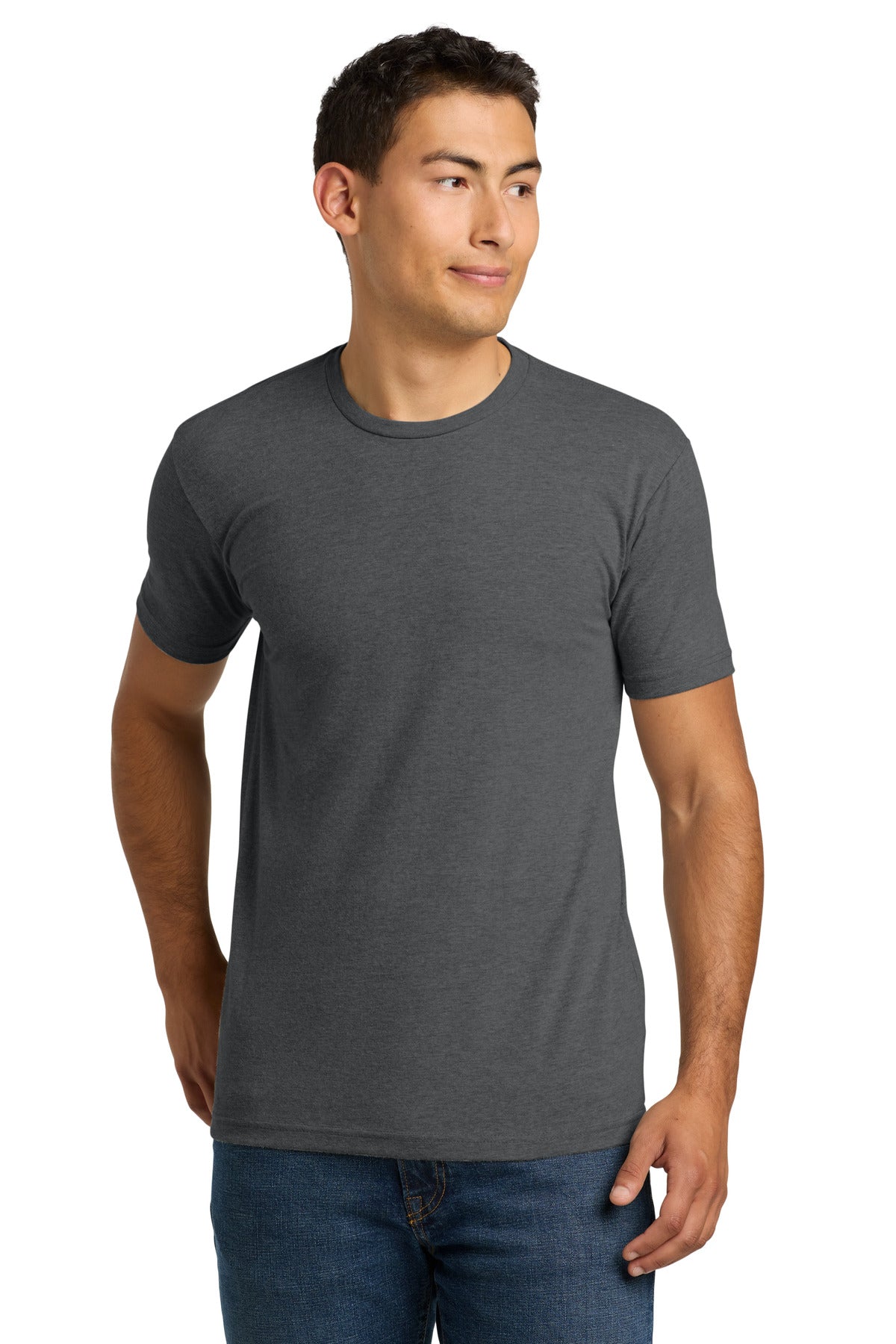 Next Level Apparel ® Unisex CVC Tee. NL6210 - Heather Heavy Metal