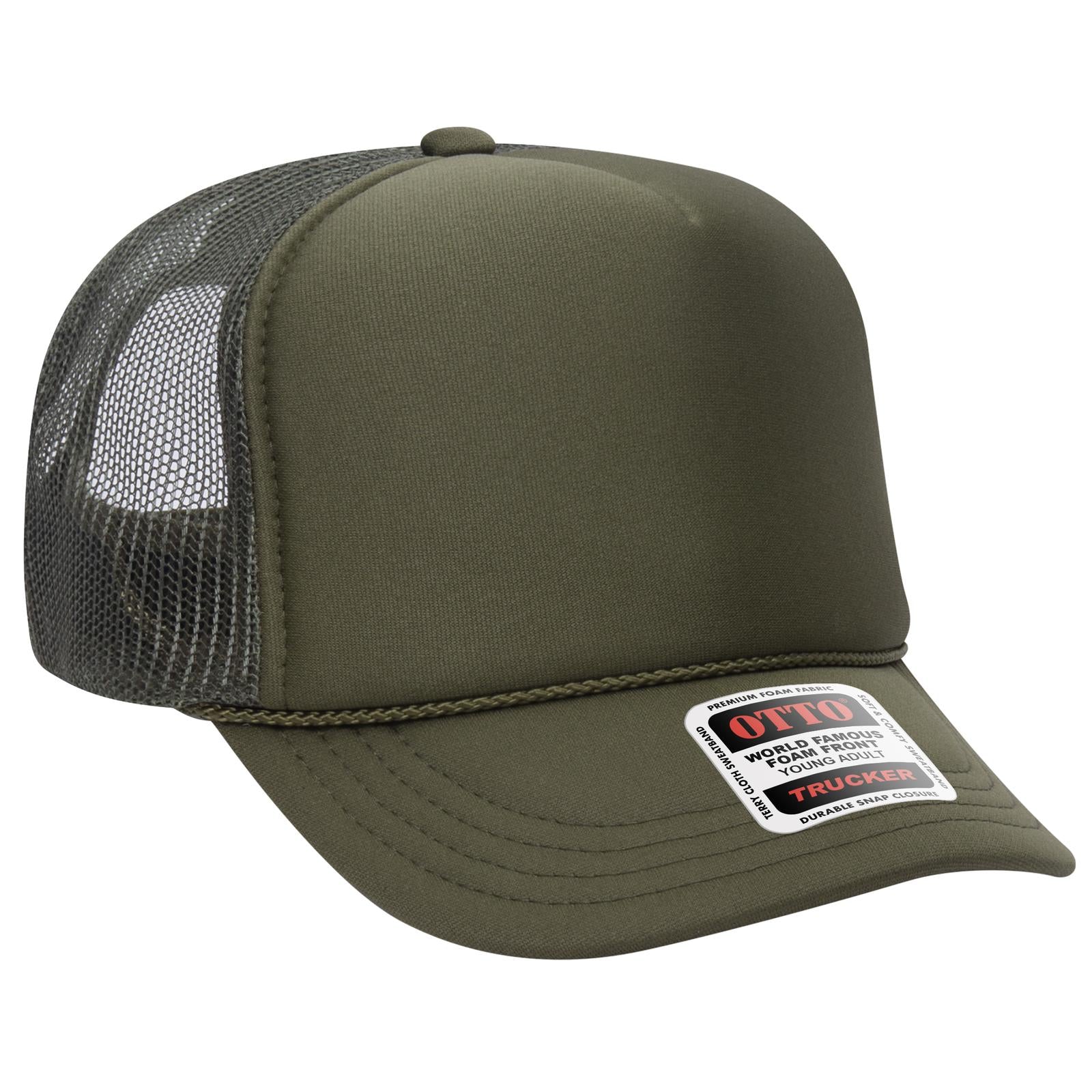 OTTO CAP 5 Panel High Crown Mesh Back Trucker Hat