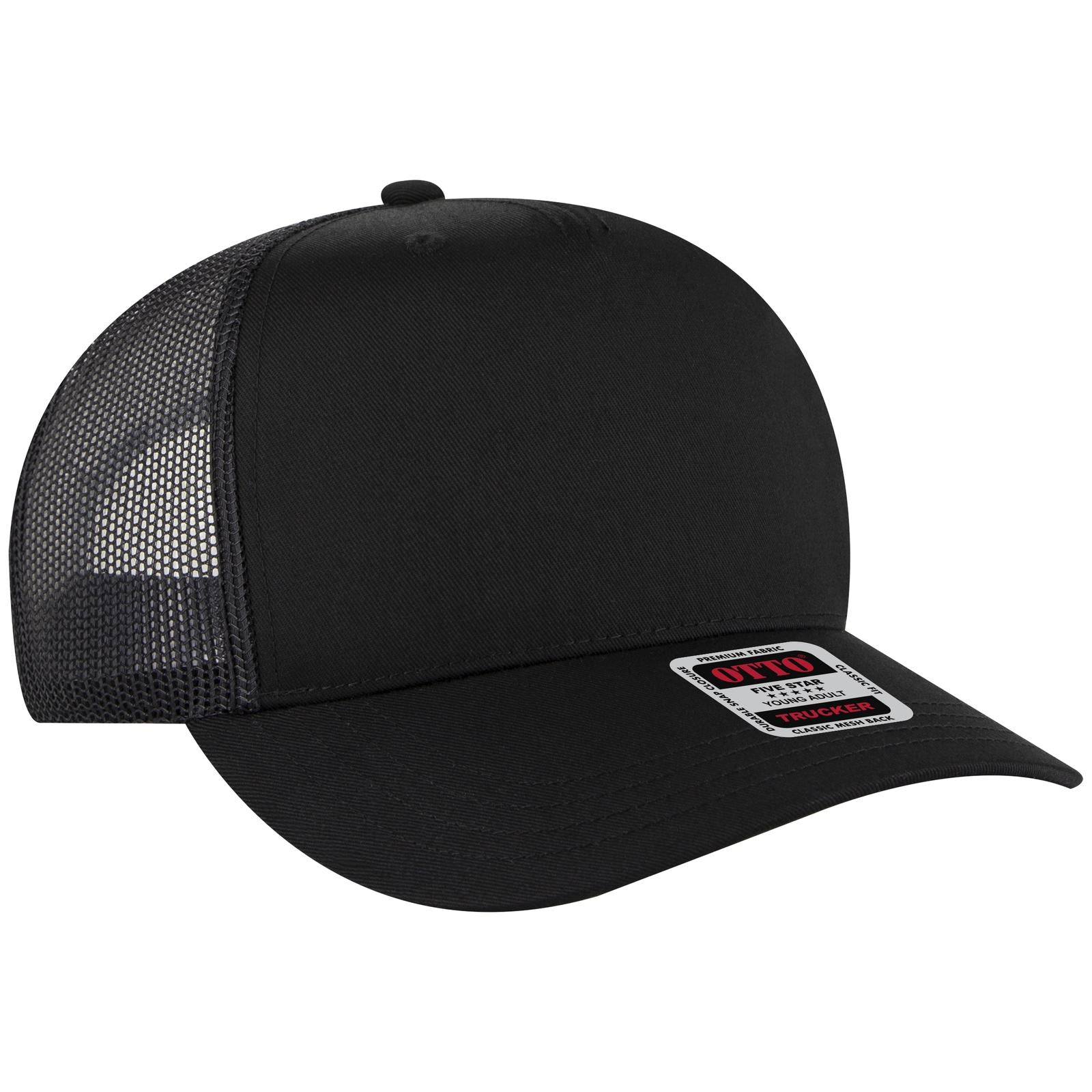 OTTO CAP 5 Panel Mid Profile Mesh Back Trucker Hat