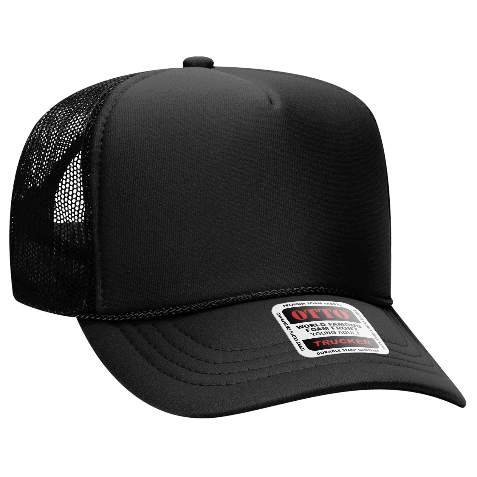OTTO CAP 5 Panel High Crown Mesh Back Trucker Hat