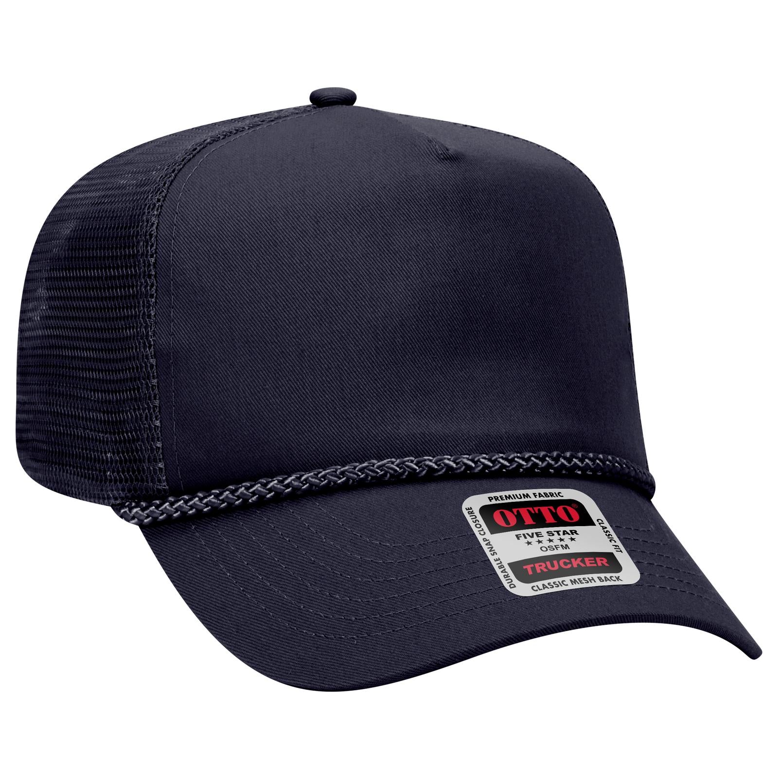 OTTO CAP 5 Panel Mid Profile Mesh Back Trucker Hat