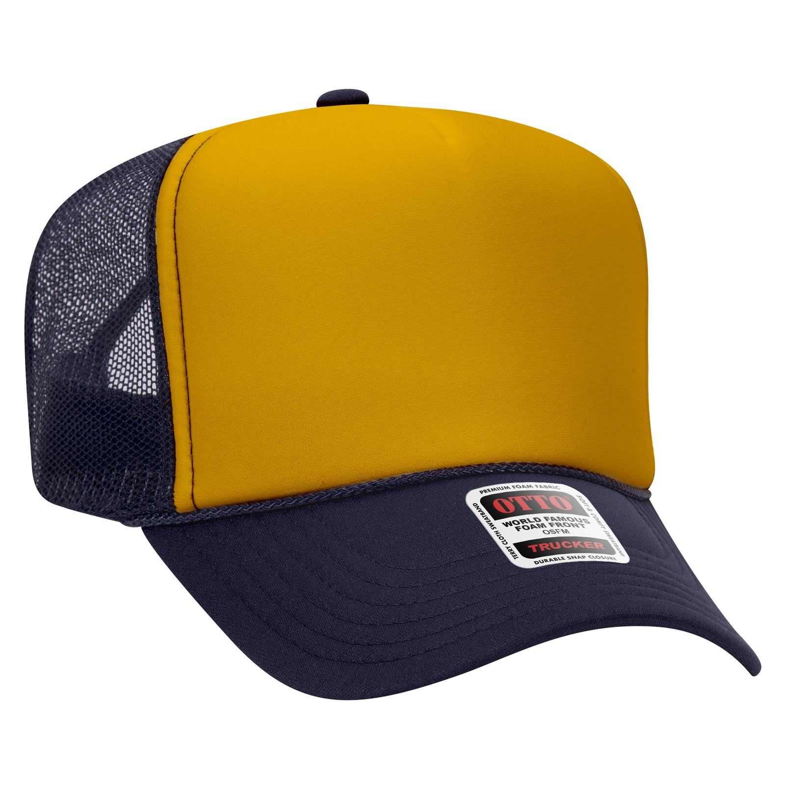 OTTO CAP 5 Panel High Crown Mesh Back Trucker Hat