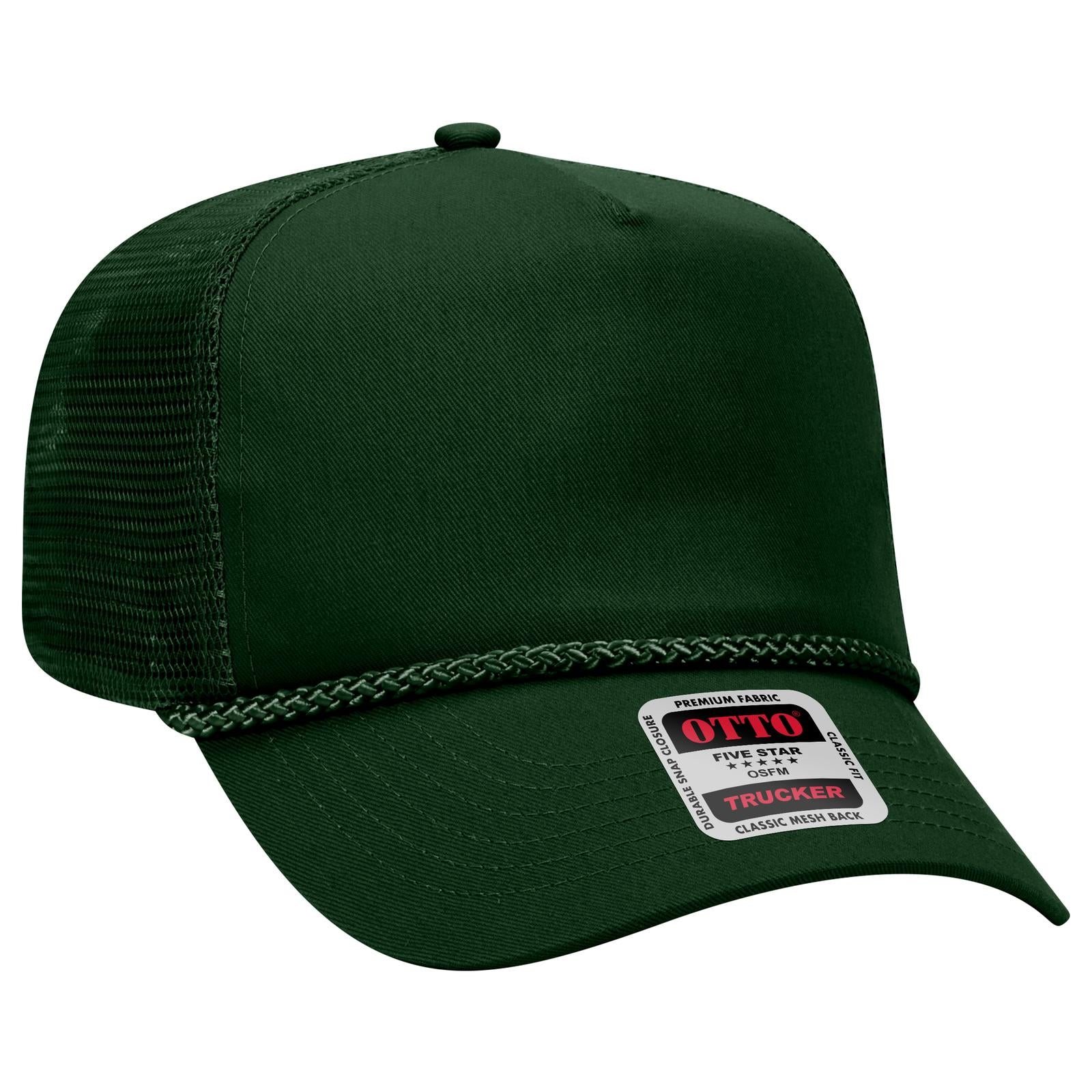 OTTO CAP 5 Panel Mid Profile Mesh Back Trucker Hat