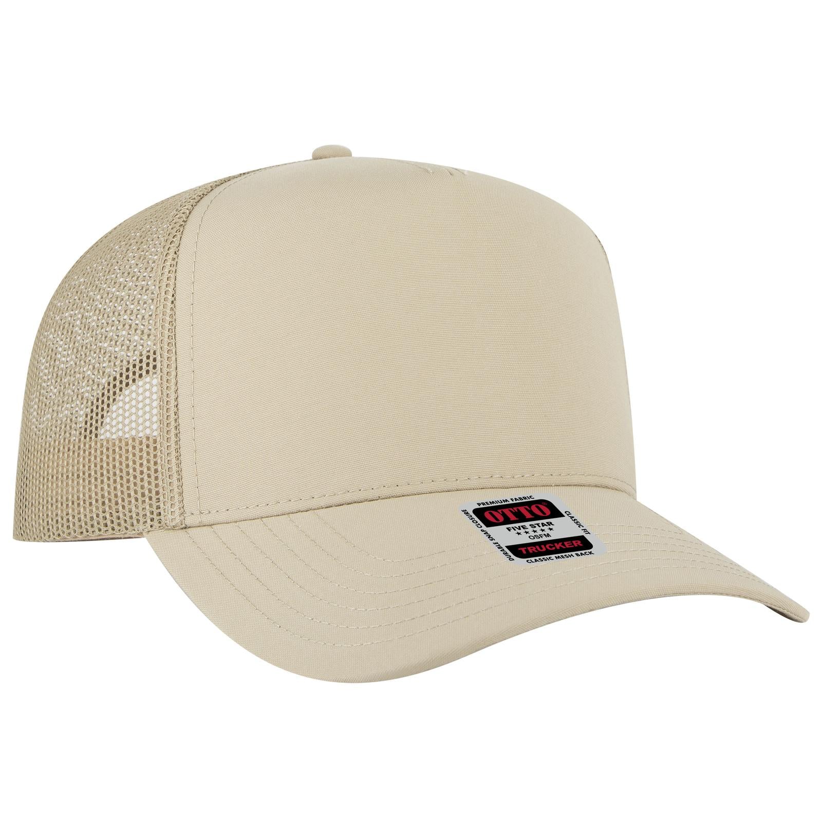 OTTO CAP 5 Panel Mid Profile Mesh Back Trucker Hat