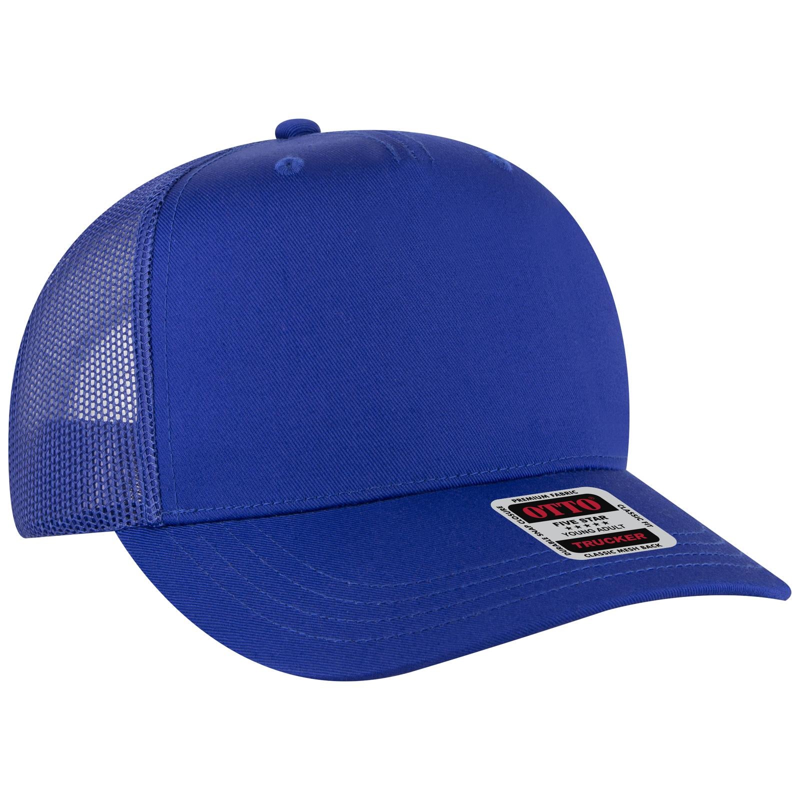 OTTO CAP 5 Panel Mid Profile Mesh Back Trucker Hat