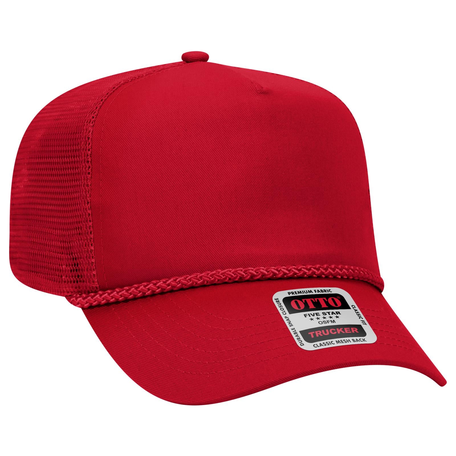 OTTO CAP 5 Panel Mid Profile Mesh Back Trucker Hat