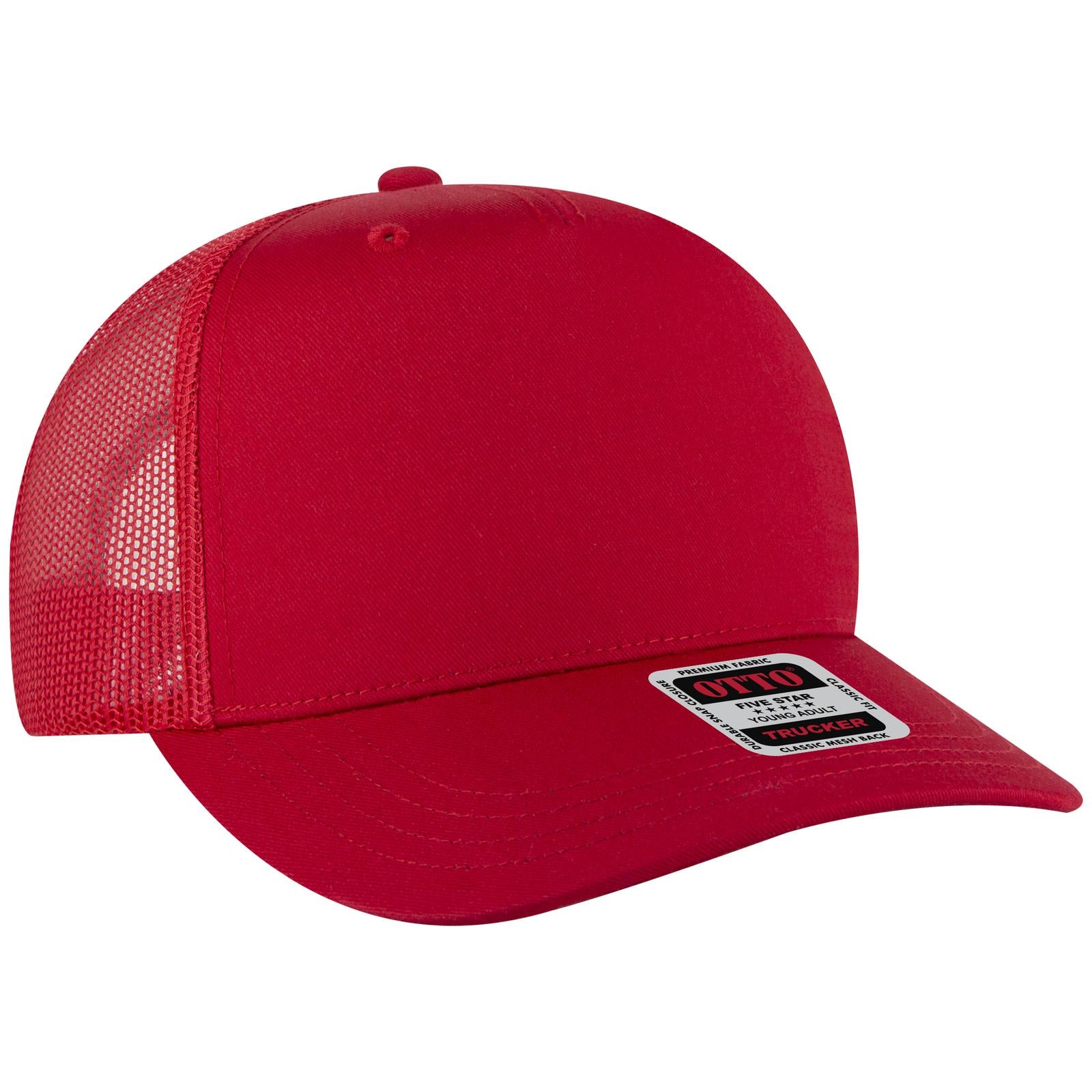OTTO CAP 5 Panel Mid Profile Mesh Back Trucker Hat