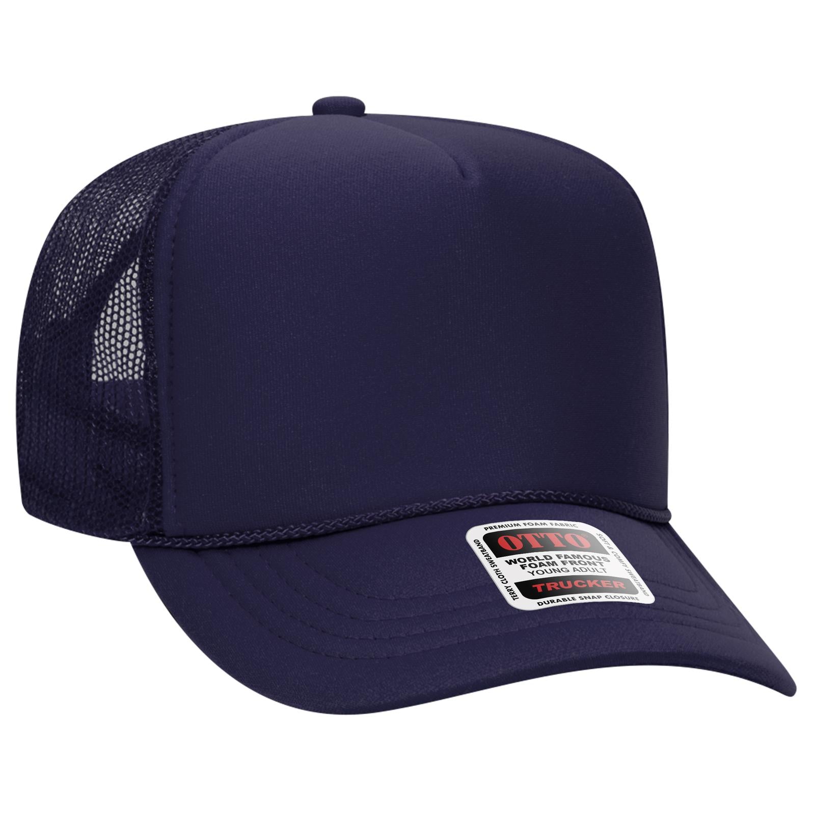 OTTO CAP 5 Panel High Crown Mesh Back Trucker Hat
