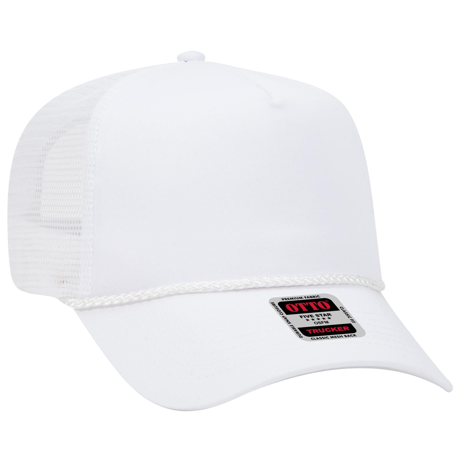 OTTO CAP 5 Panel Mid Profile Mesh Back Trucker Hat