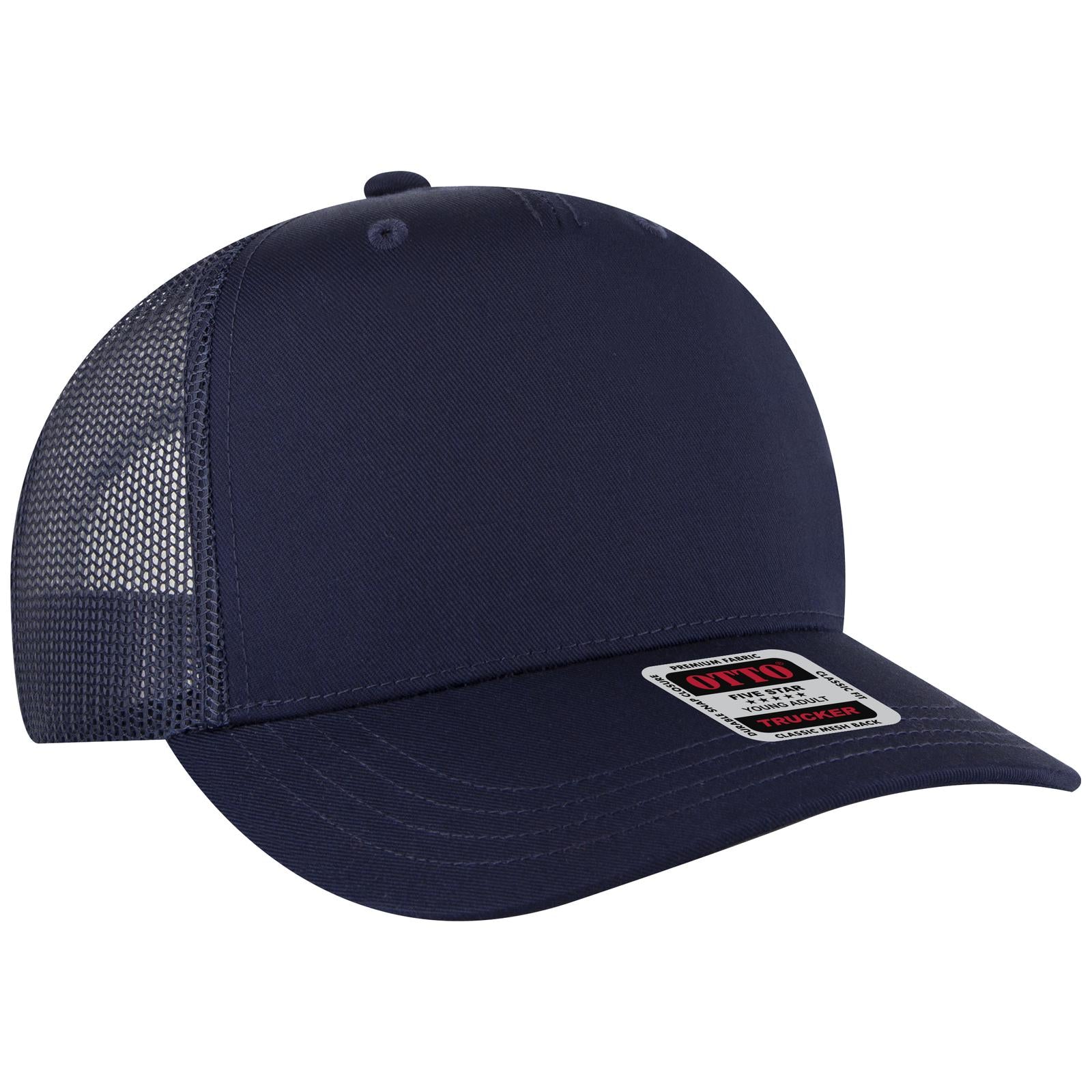 OTTO CAP 5 Panel Mid Profile Mesh Back Trucker Hat