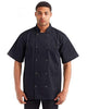 Unisex Ten Studded Front Short Sleeve Chef Coat