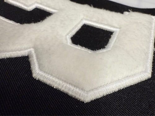 Chenille letter stitching