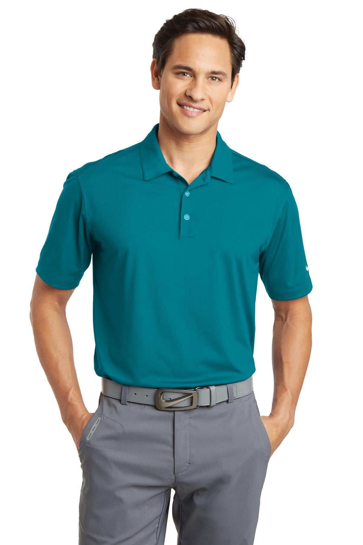Nike Dri-FIT Vertical Mesh Polo. 637167 - Blustery