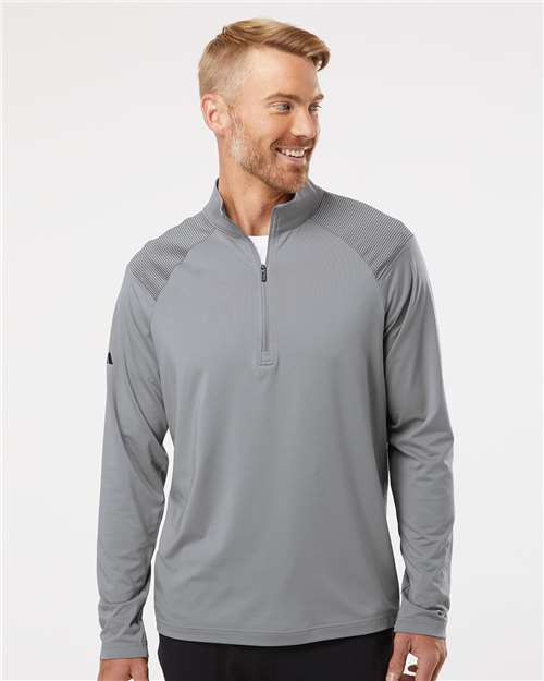 Men's Shoulder Stripe Quarter-Zip Pullover
