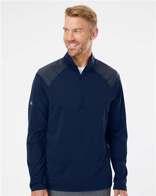 Men's Shoulder Stripe Quarter-Zip Pullover