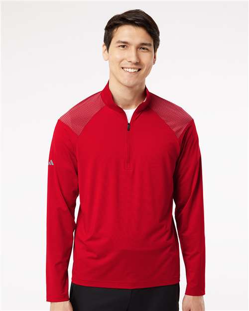 Men's Shoulder Stripe Quarter-Zip Pullover