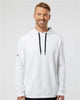 Men's Textured Mixed Media Hooded Sweatshirt