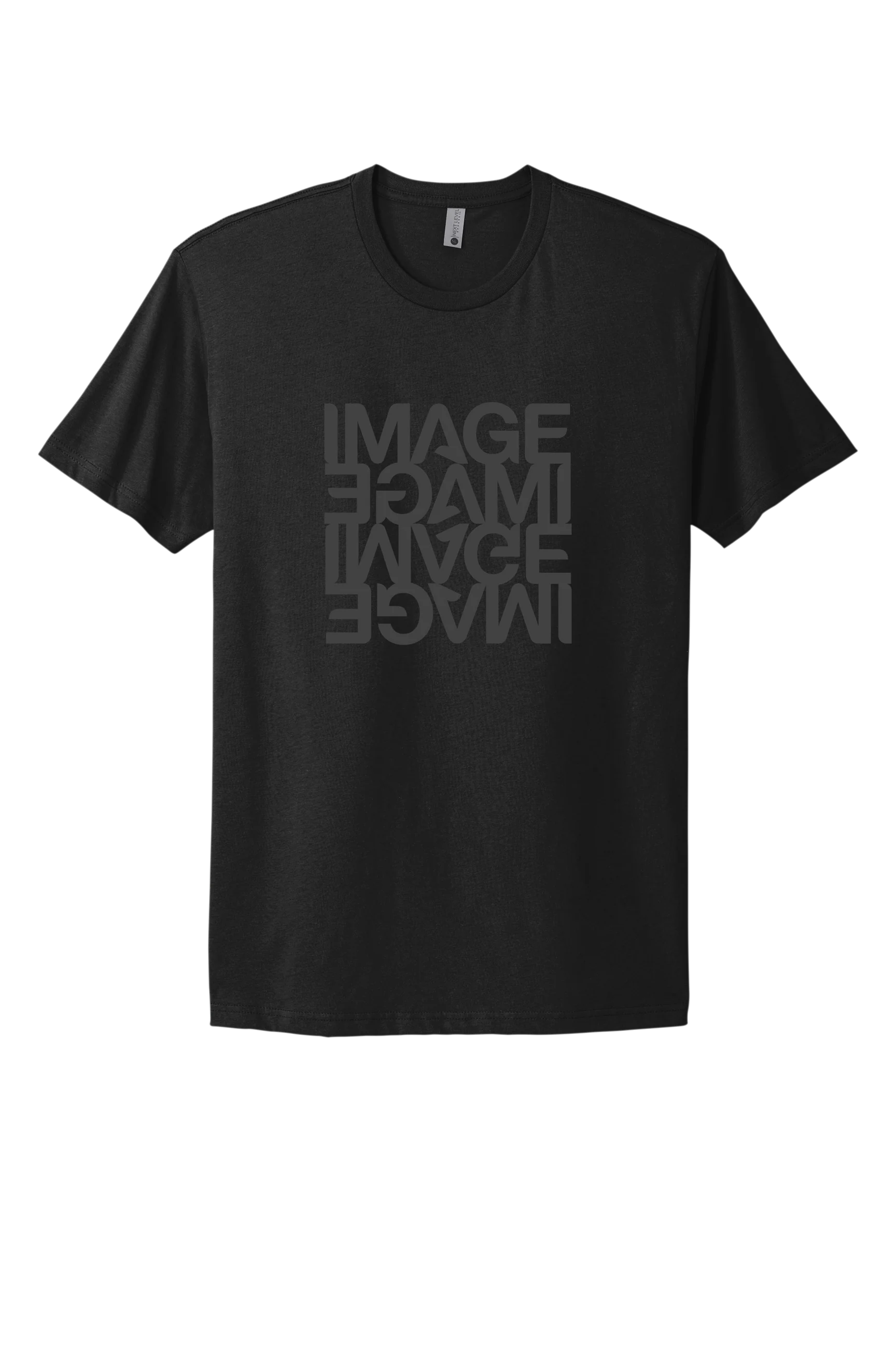 Black IMAGE T-shirt (Black Reflected Logo)