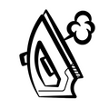 Iron on backing patch icon