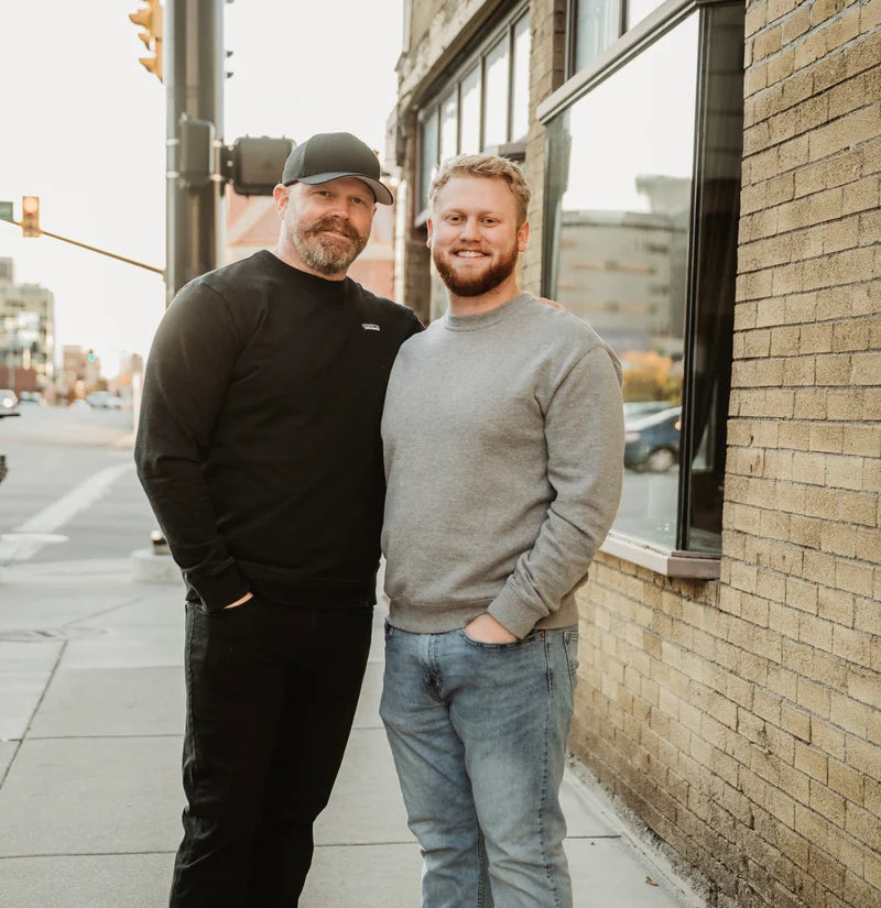 Mike and Noah Lamont, owners of Blink Threads in Orem, Utah