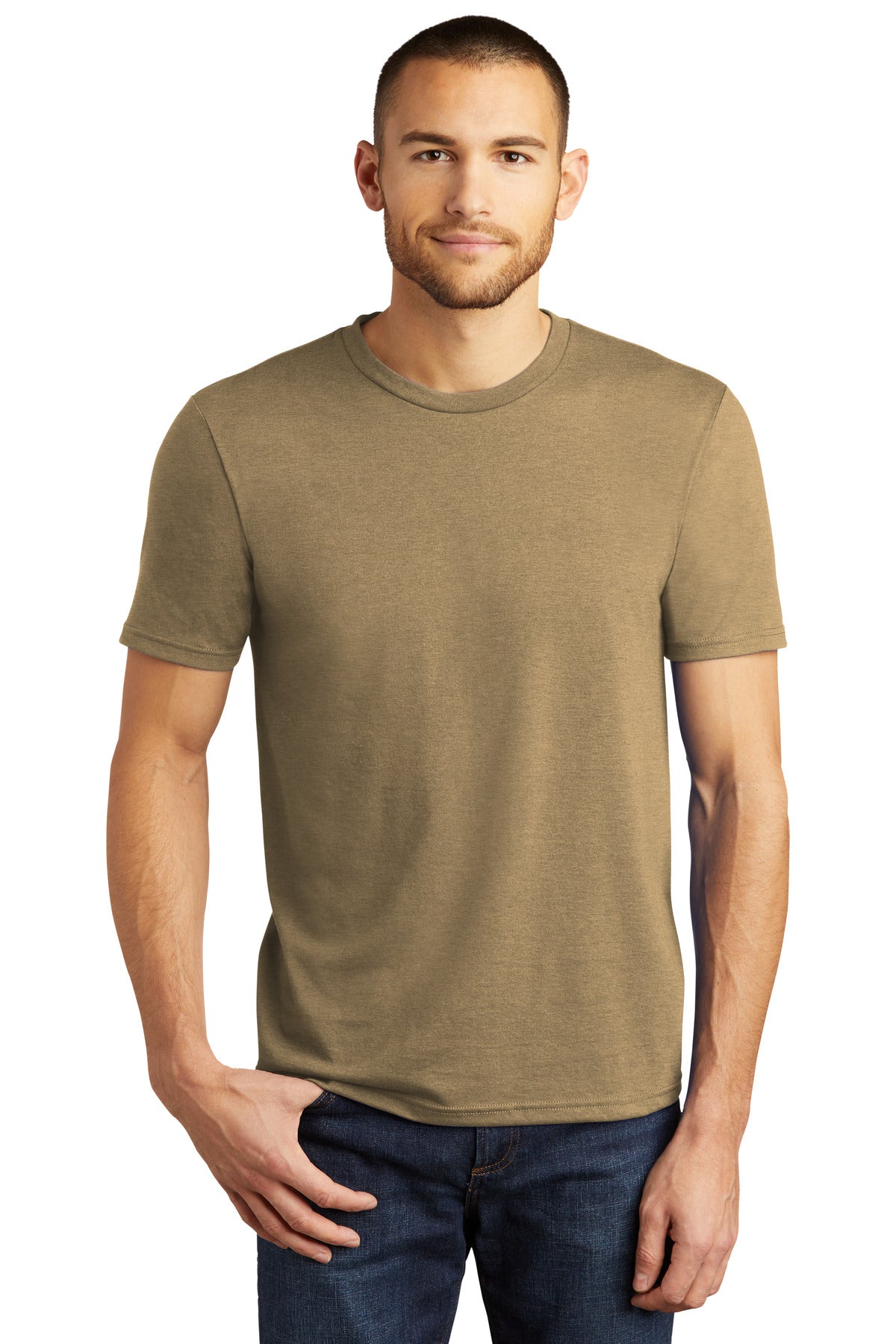 District  ®  Perfect Tri ® Tee. DM130 - Coyote Brown Heather