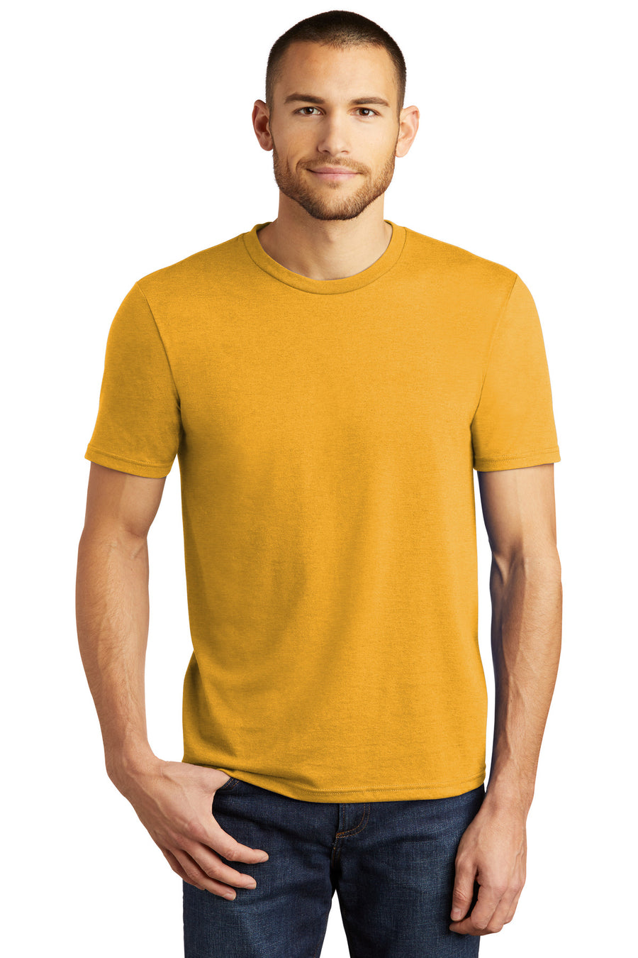 District  ®  Perfect Tri ® Tee. DM130 - Ochre Yellow Heather
