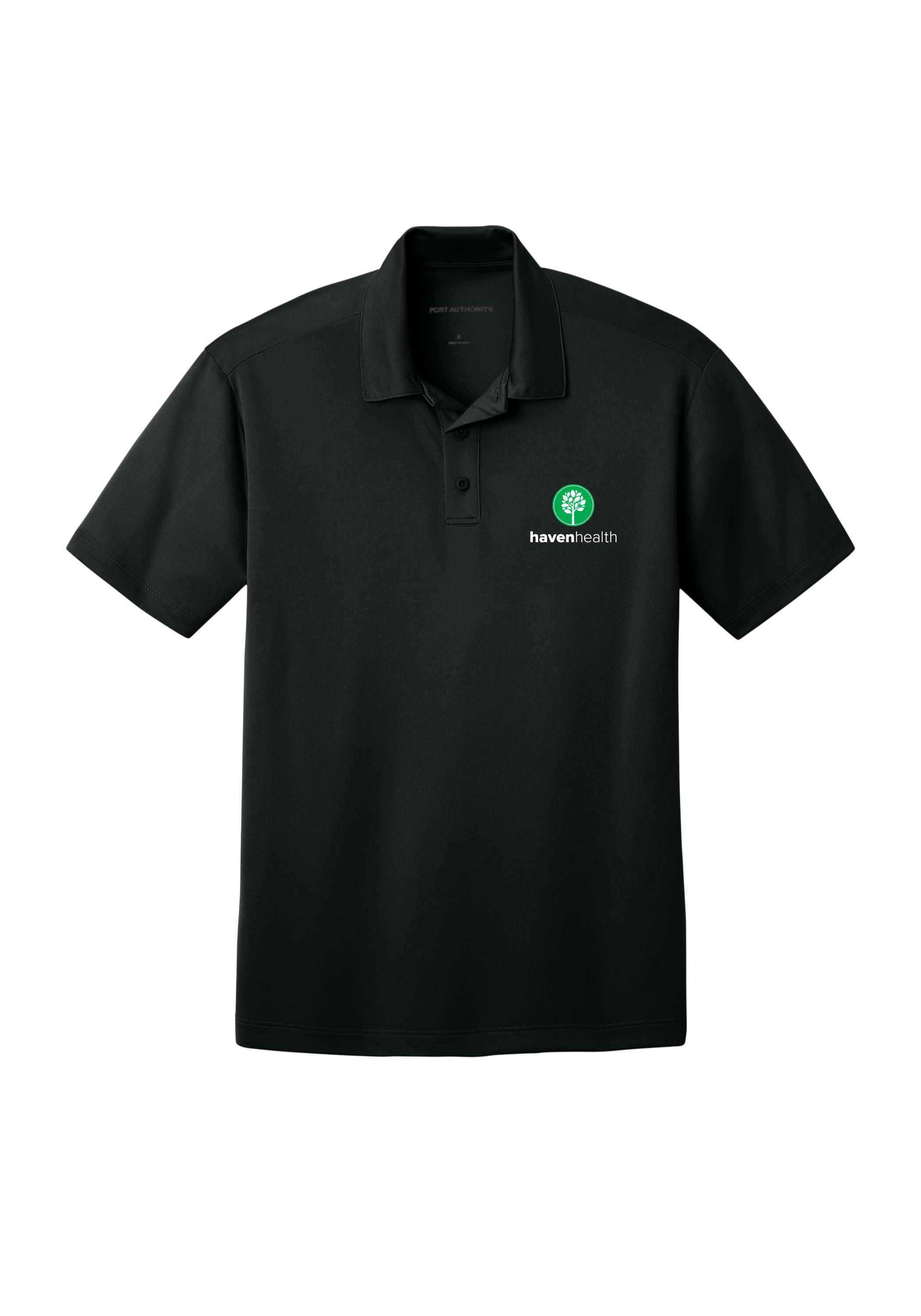 HAVEN HEALTH - Port Authority® Men's Silk Touch™ Performance Polo (BLACK) K540