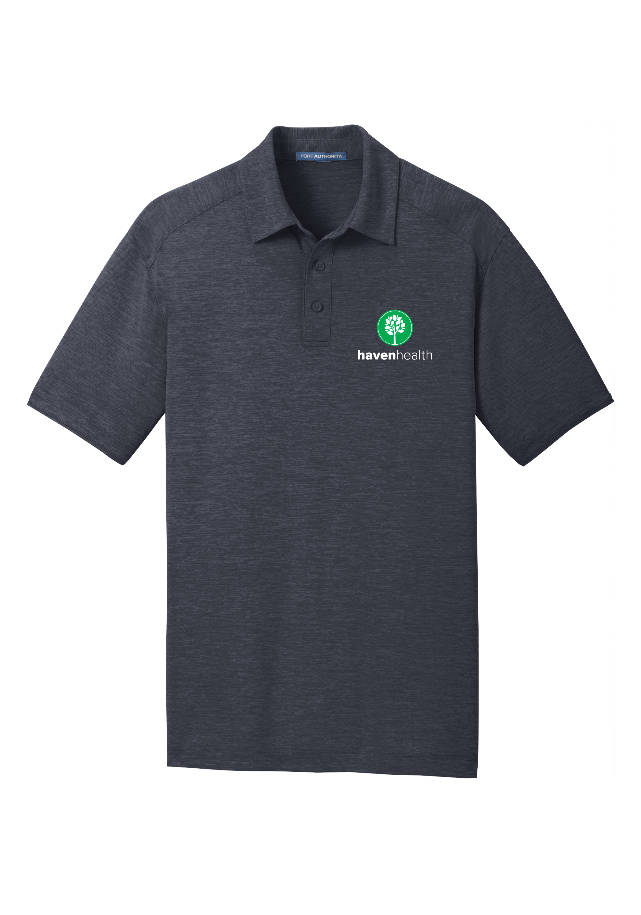 HAVEN HEALTH - Port Authority® Men's Digi Heather Performance Polo (DARK GREY)