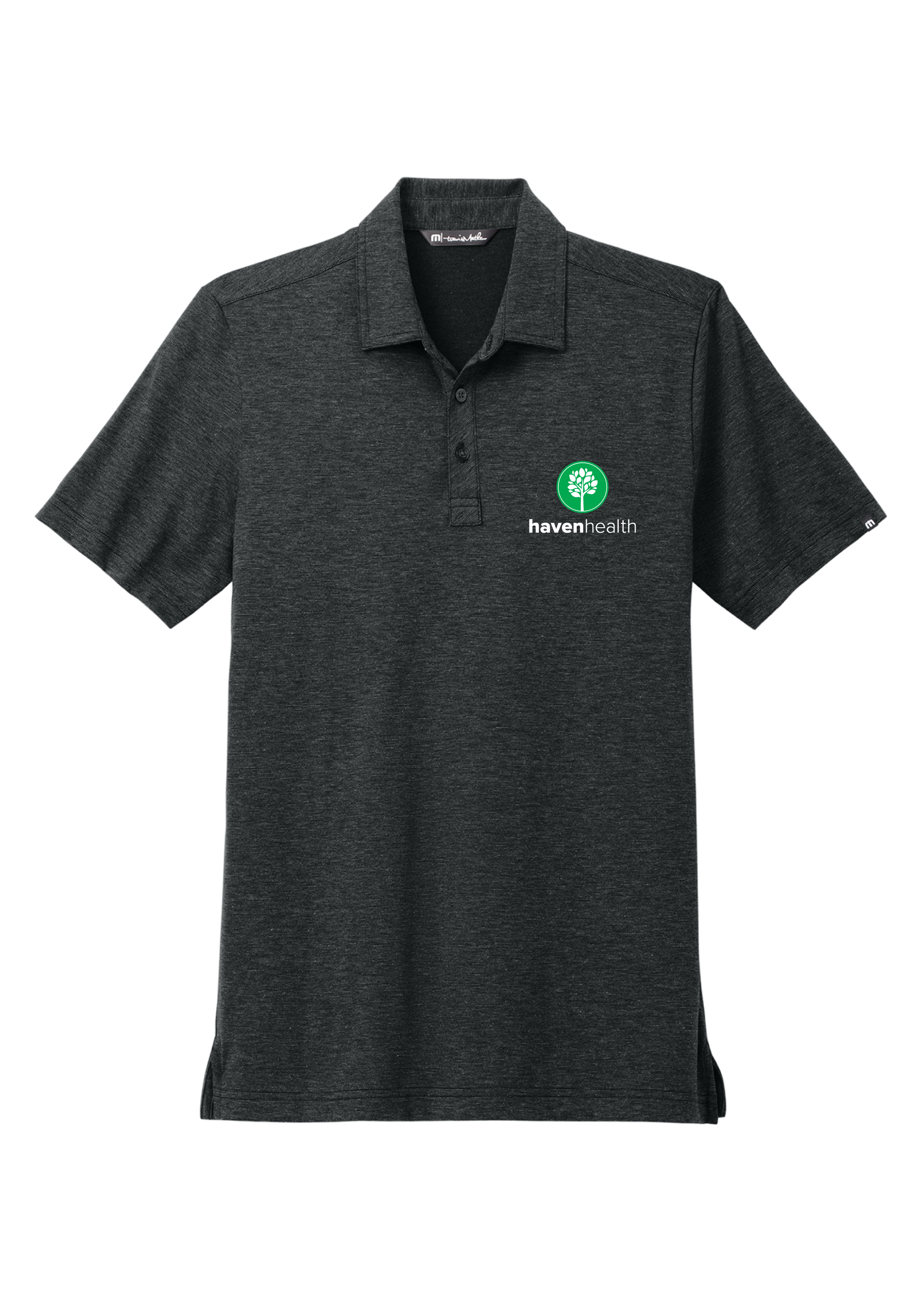 HAVEN HEALTH - TravisMathew Mens's Sunnyvale Polo (BLACK HEATHER)
