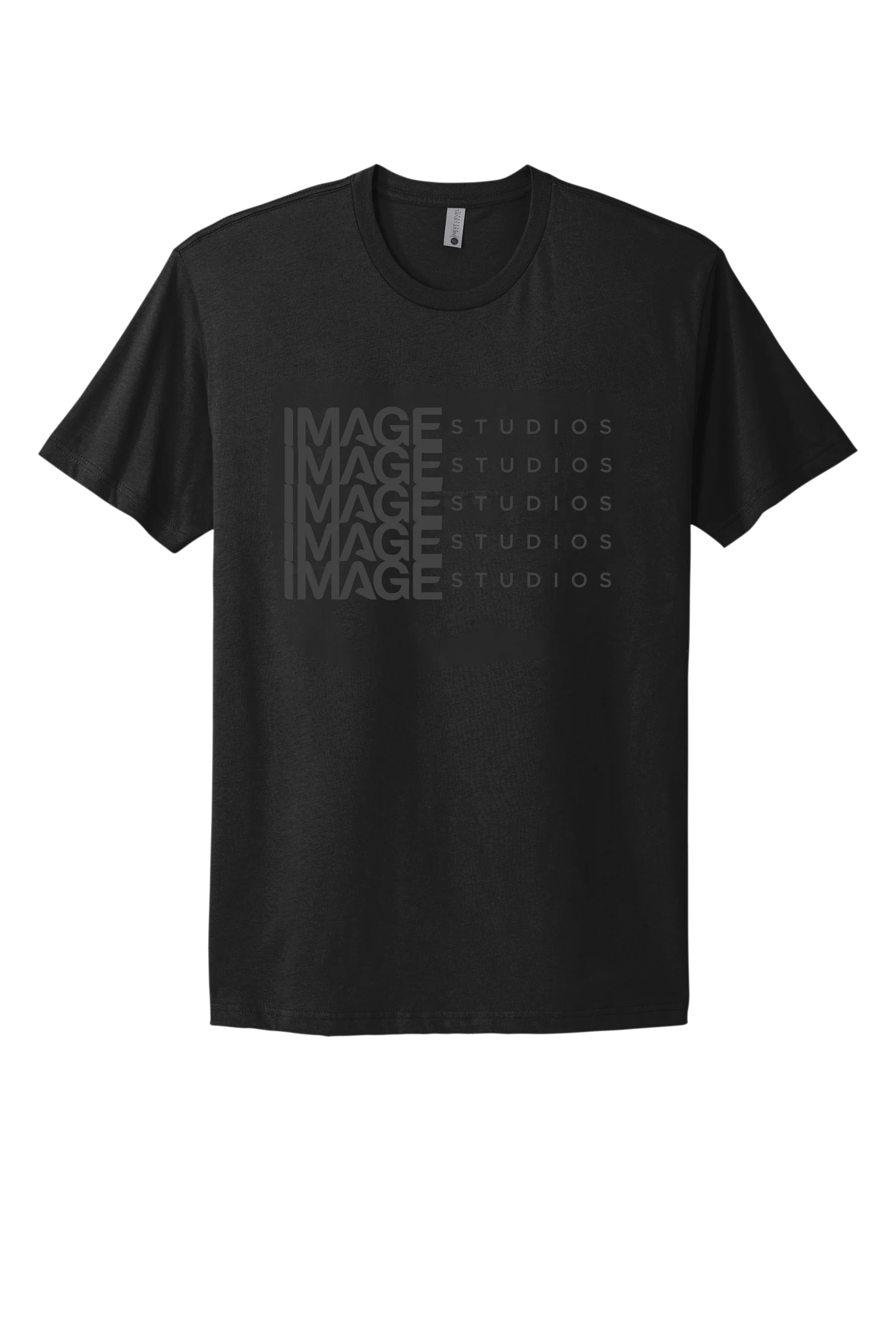 Black IMAGE T-shirt (Black Stacked Logo)