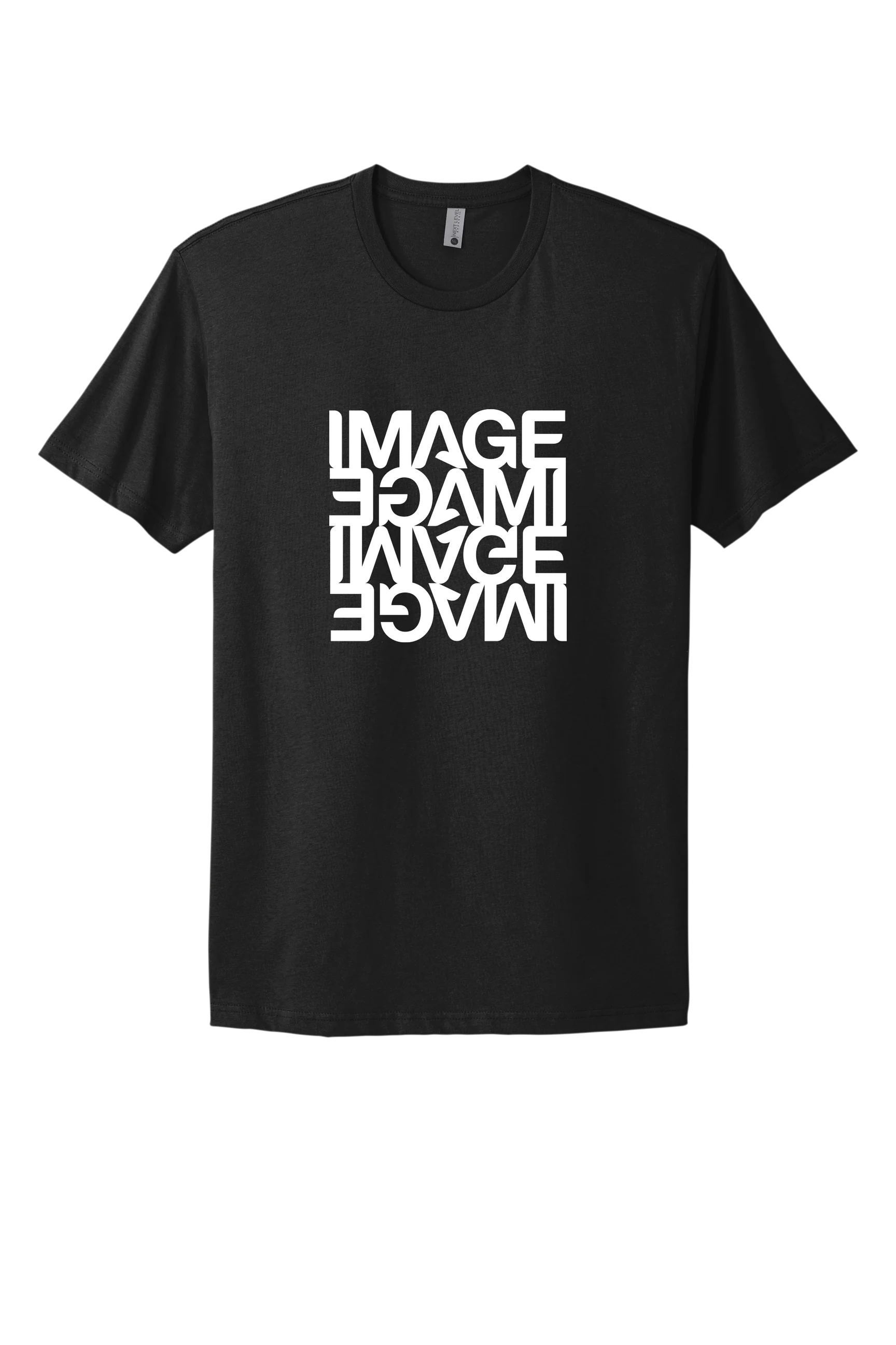 Black IMAGE T-Shirt (White Reflected Logo) NL3600