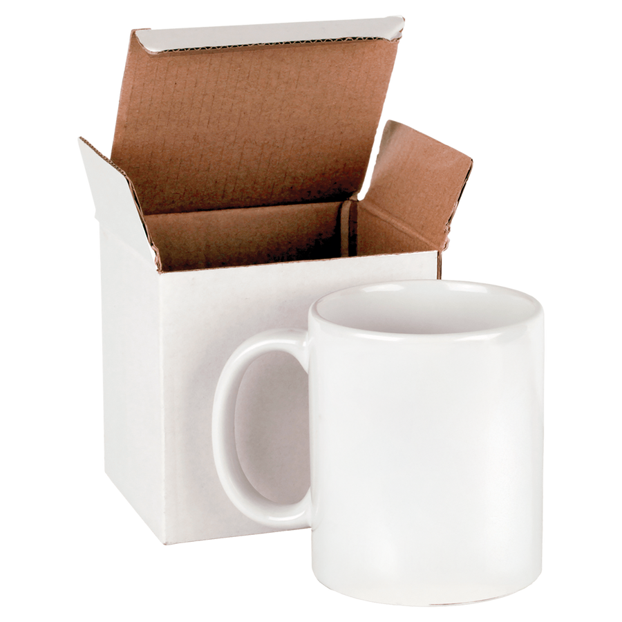 11 oz. White Sublimatable Ceramic Mug with White Box