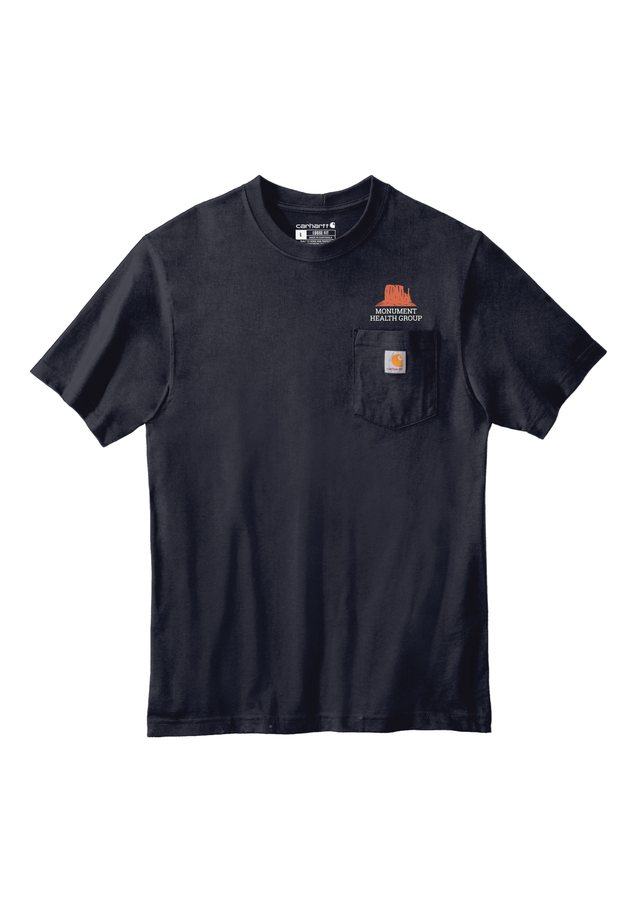 MONUMENT HEALTH - Carhartt ® Workwear Pocket Short Sleeve T-Shirt (Navy) CTK87