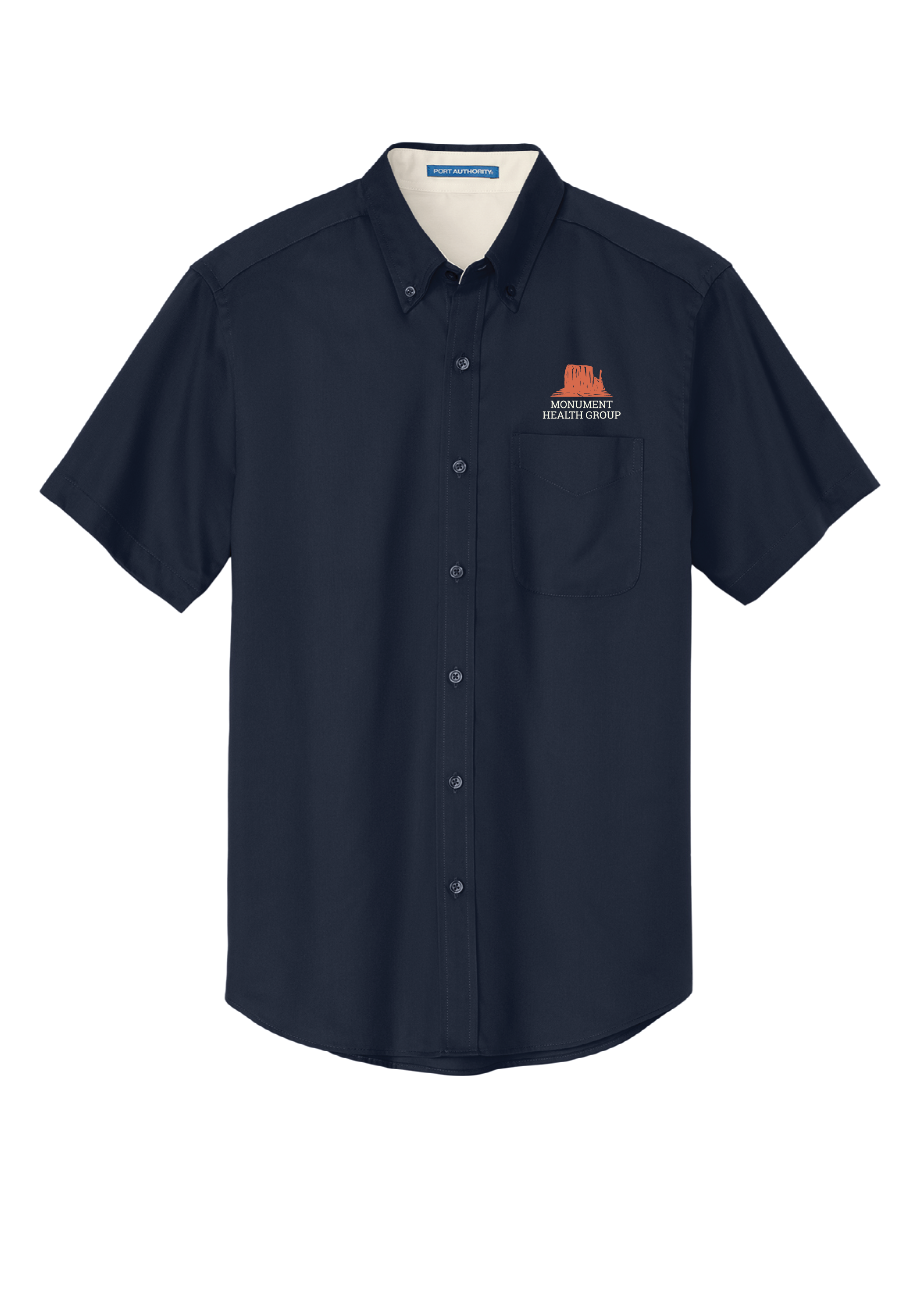 MONUMENT HEALTH - Button Up Port Authority (Navy)