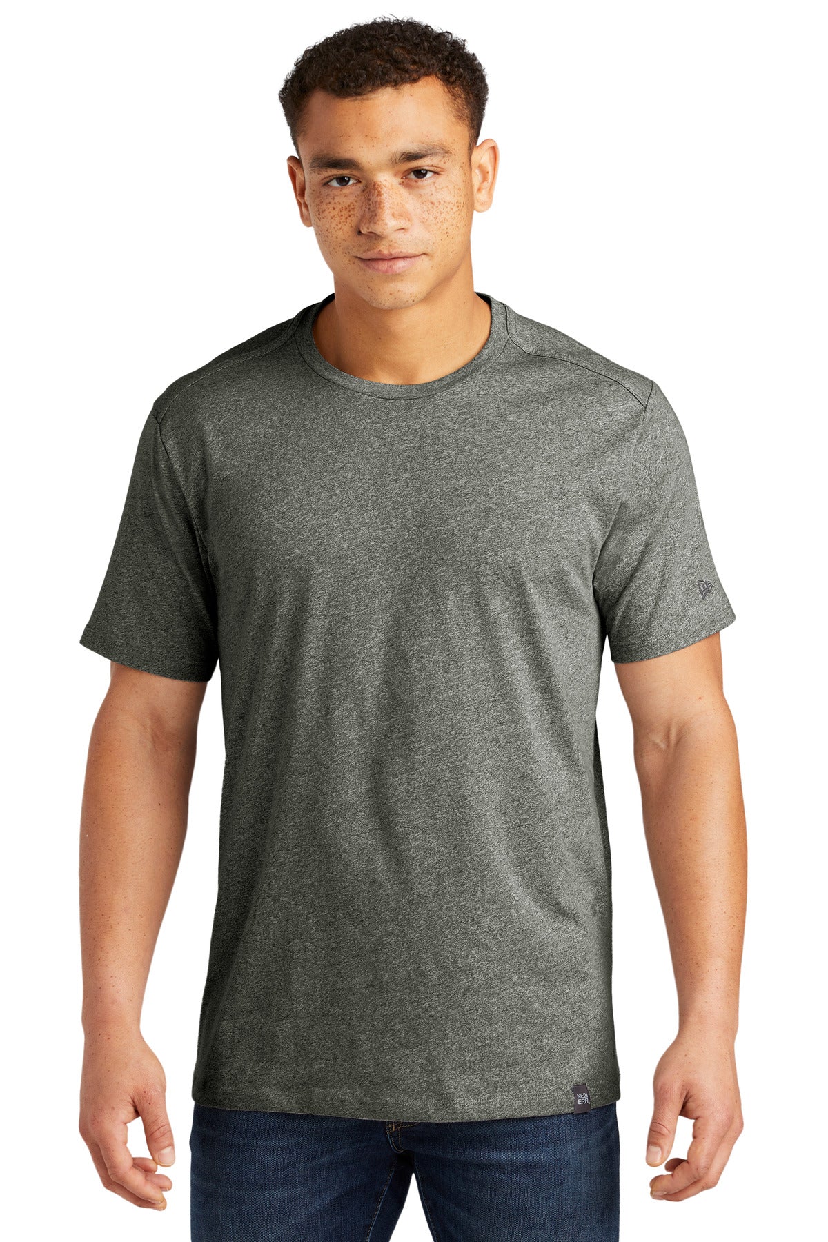 New Era  ®  Heritage Blend Crew Tee. NEA100 - Black Twist
