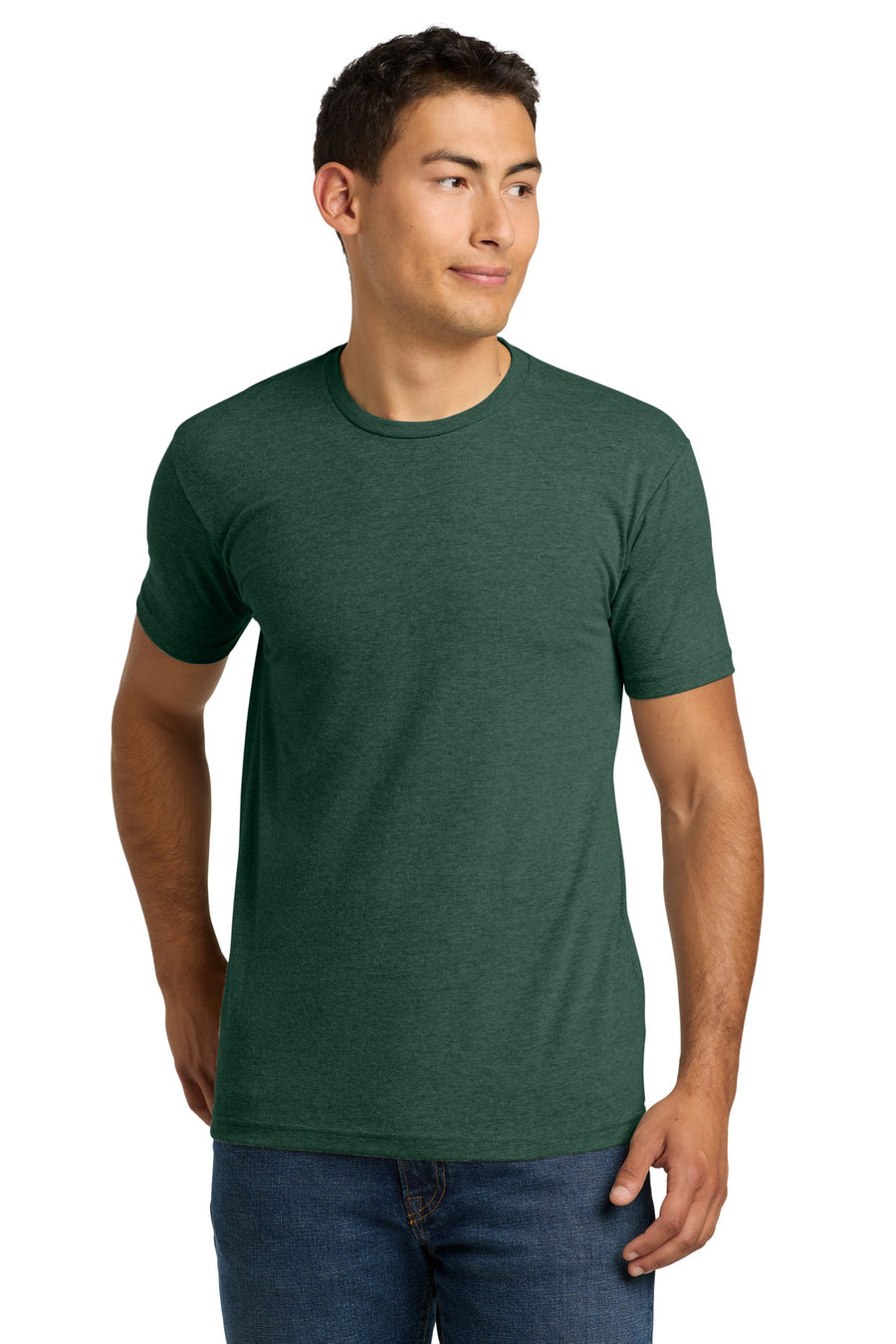 Next Level Apparel ®  Unisex CVC Tee. NL6210 - Heather Forest Green