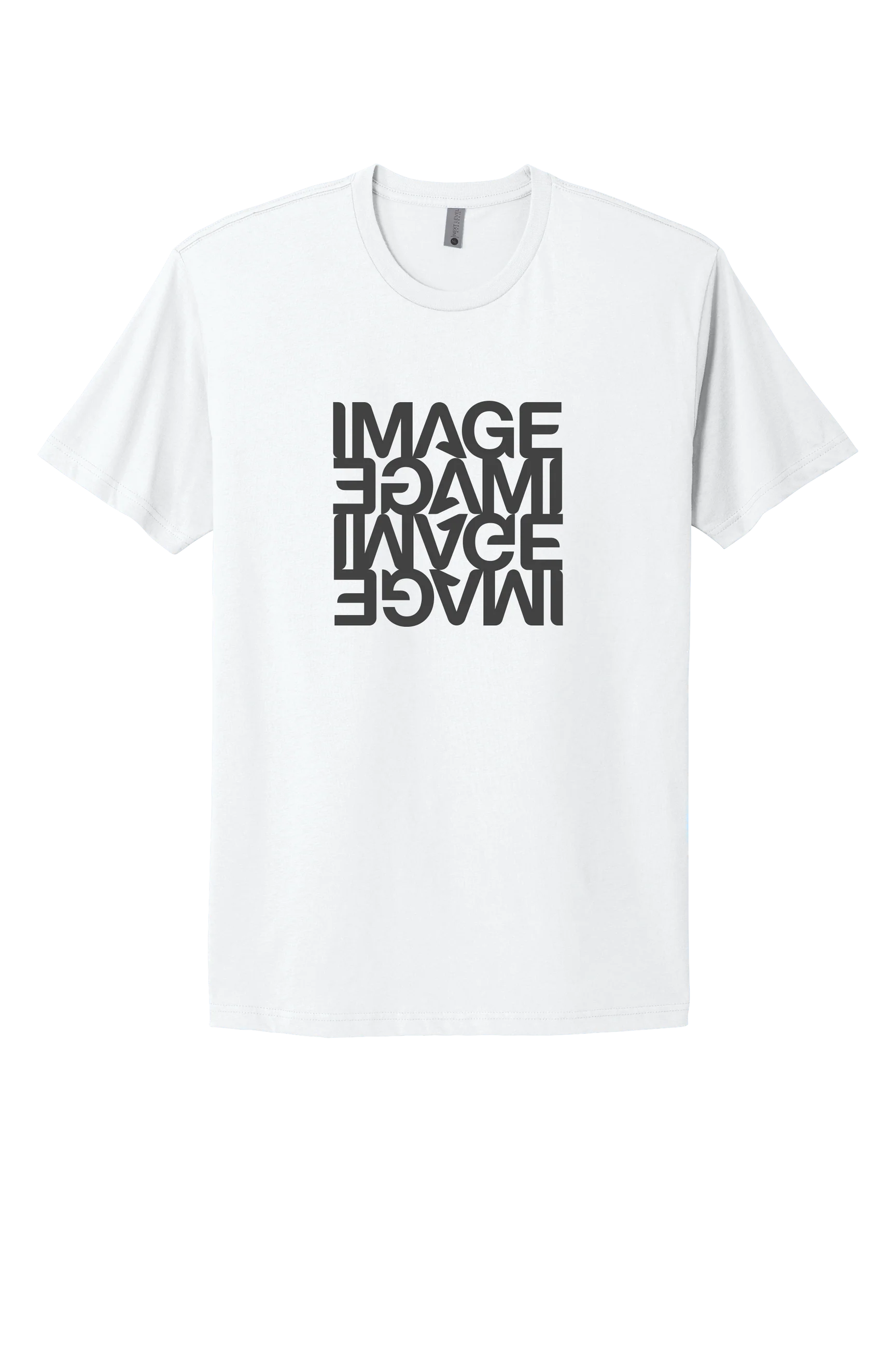 White IMAGE T-shirt (Black Reflected Logo) NL3600