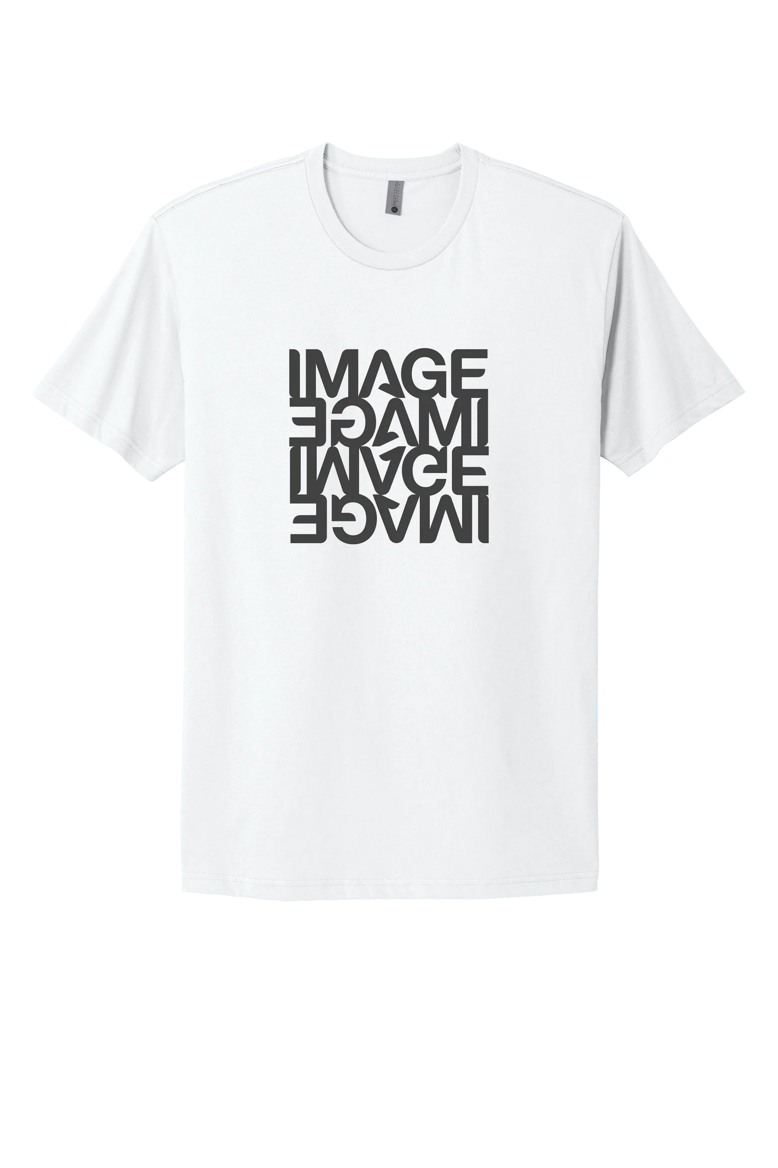 White IMAGE T-shirt (Black Reflected Logo)