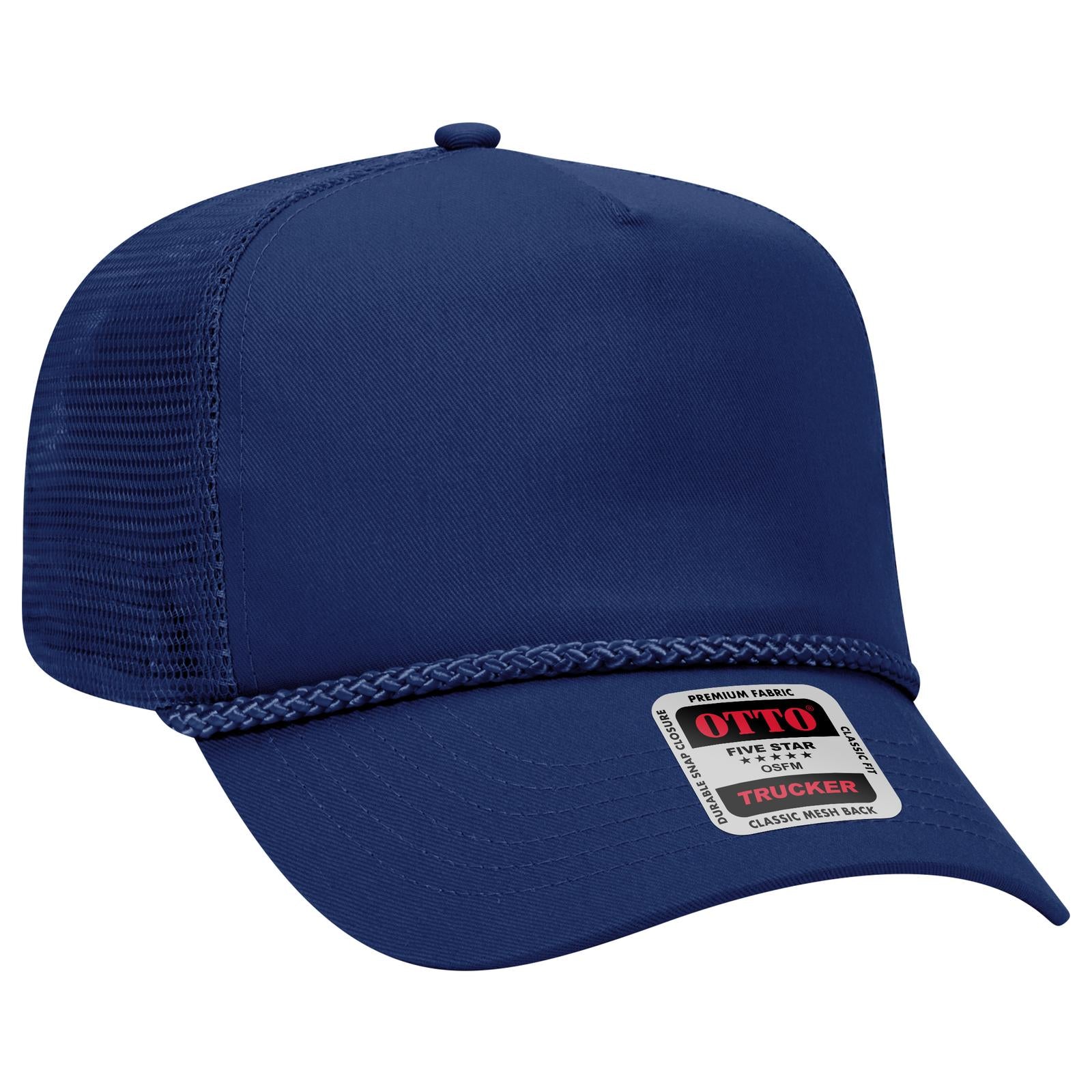 OTTO CAP 5 Panel Mid Profile Mesh Back Trucker Hat