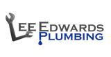 Logo of Lee Edwards Plumbing with a wrench icon on a white background